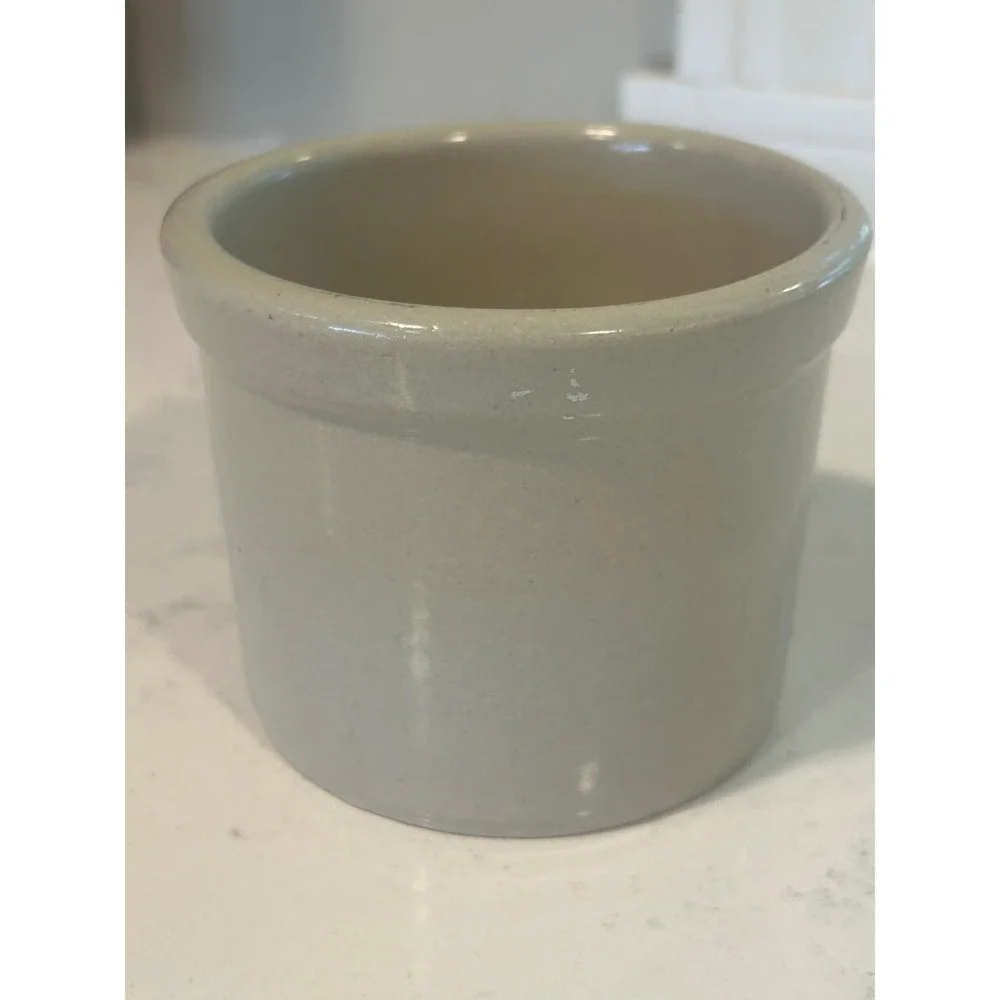 RRP Co Roseville Ohio Basket Angel‎ Stoneware Crock 1 Pt R.R.P. Co. USA Pottery